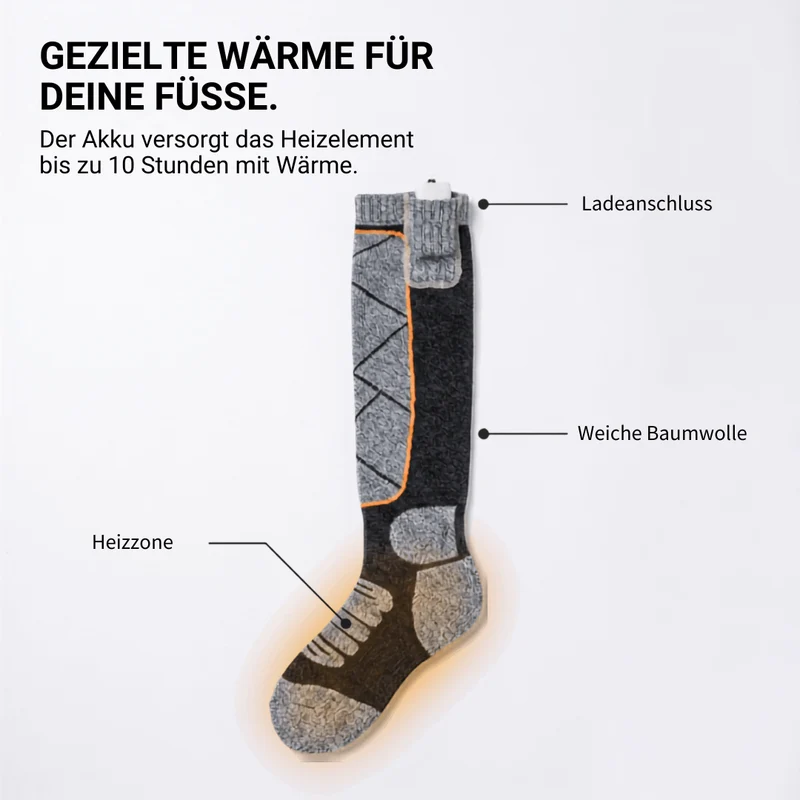 Beheizte Socken – Perfekt für Ski, Outdoor & Winter