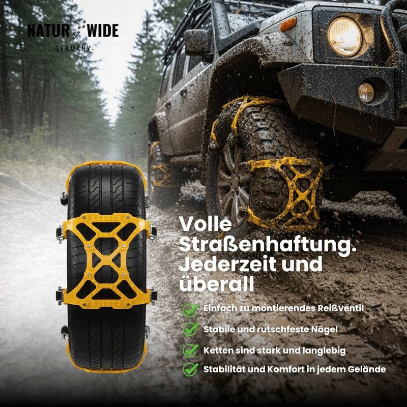 3er-Set Schneeketten für Auto/SUV/LKW