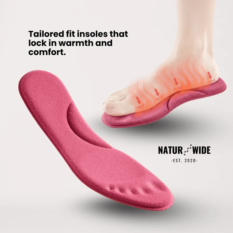 Winter Self-Heating Insoles – Memory Foam, Fur & Extra Warm Shoe Inserts