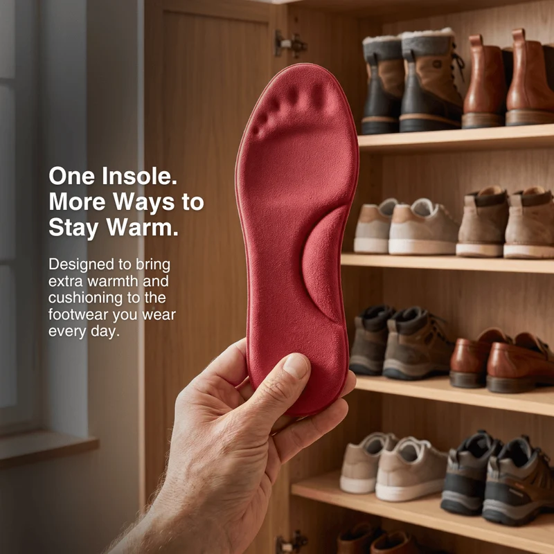 Winter Self-Heating Insoles – Memory Foam, Fur & Extra Warm Shoe Inserts