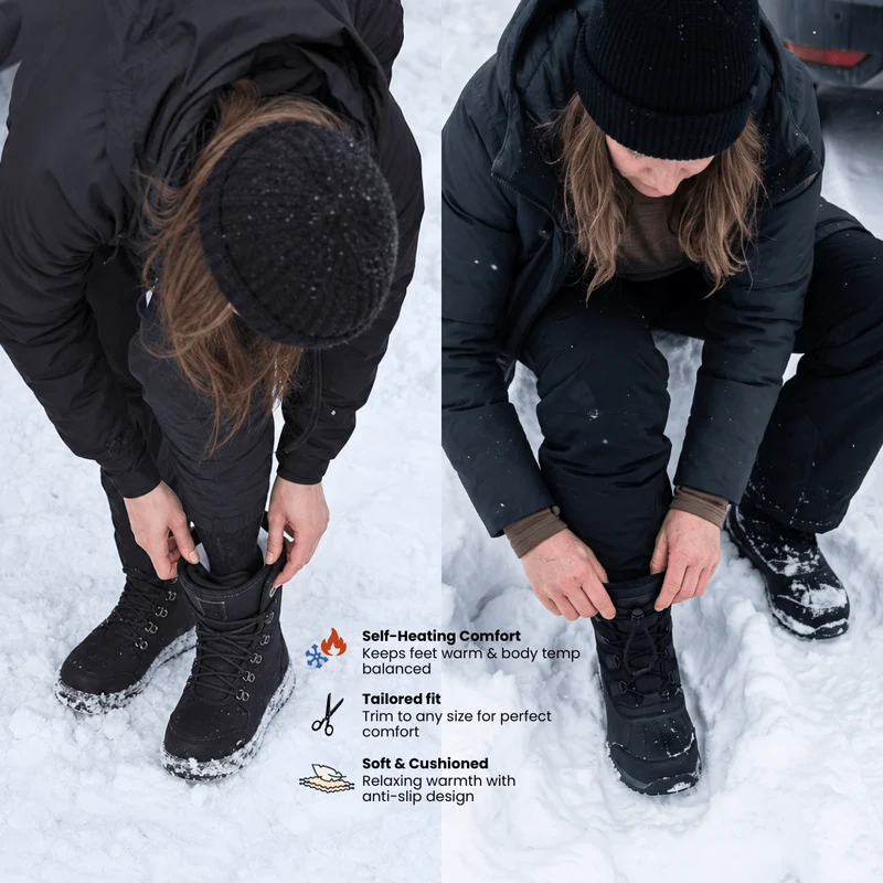 Winter Self-Heating Insoles – Memory Foam, Fur & Extra Warm Shoe Inserts