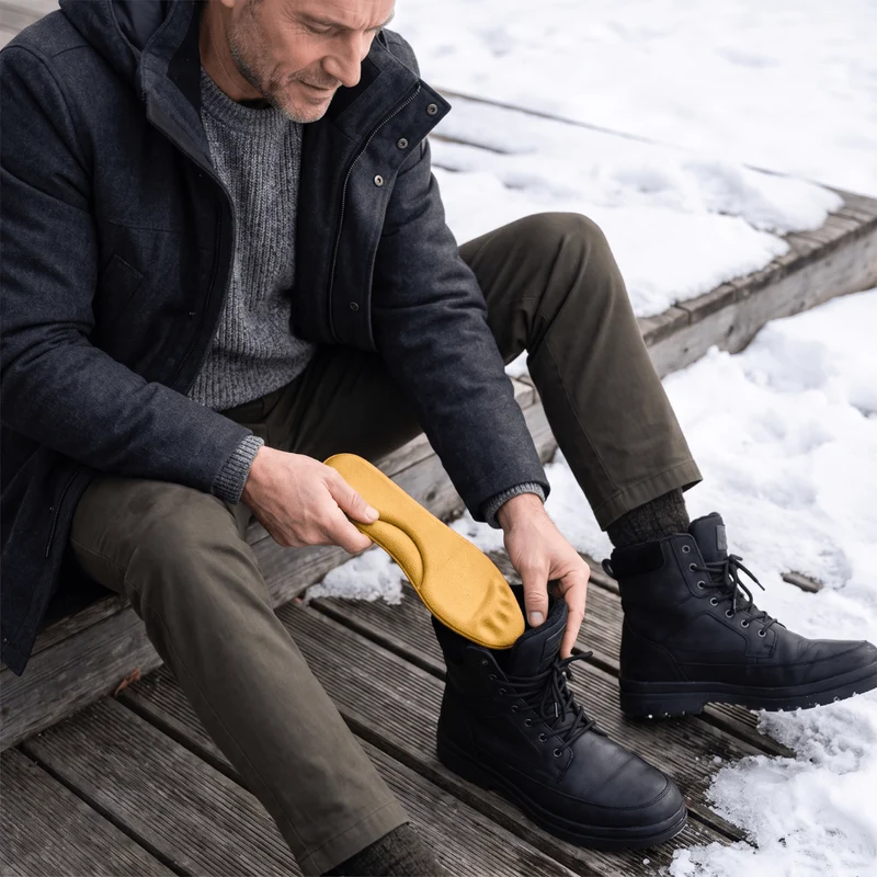 Winter Selbstheizende Thermo-Einlegesohlen – Memory Foam, Fell & extra warm