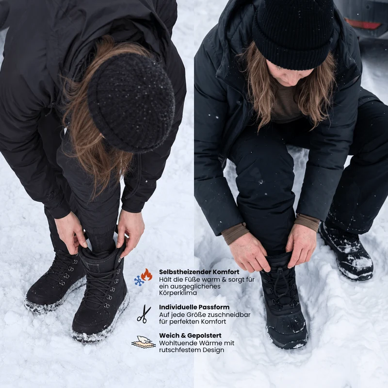 Winter Selbstheizende Thermo-Einlegesohlen – Memory Foam, Fell & extra warm