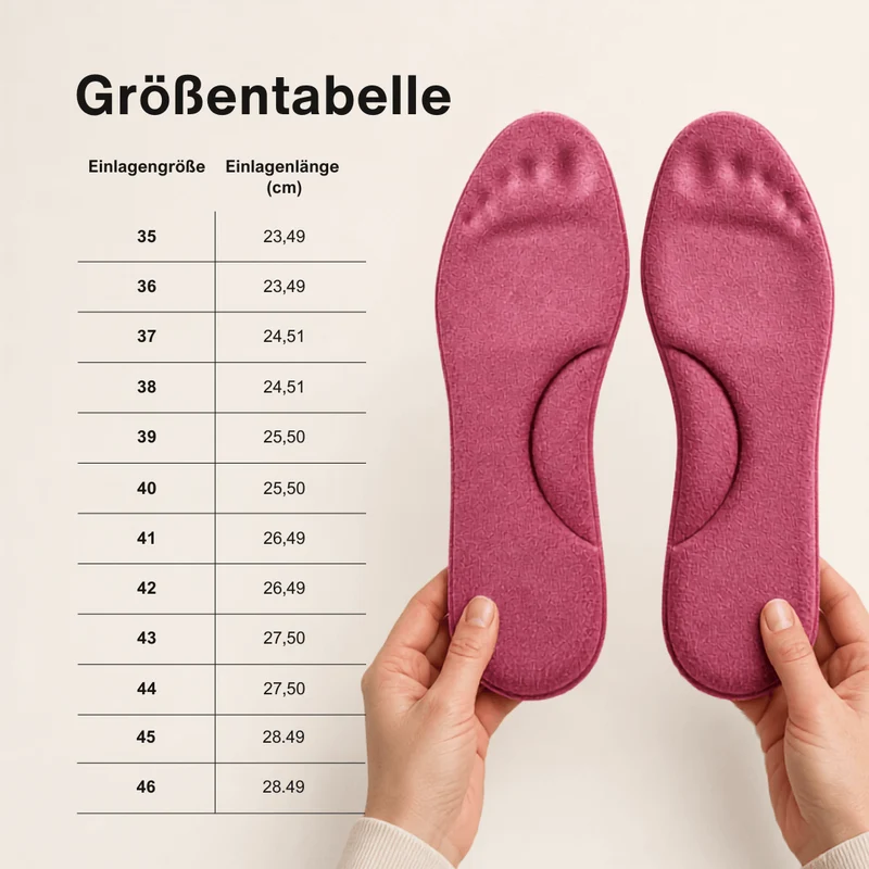 Winter Selbstheizende Thermo-Einlegesohlen – Memory Foam, Fell & extra warm