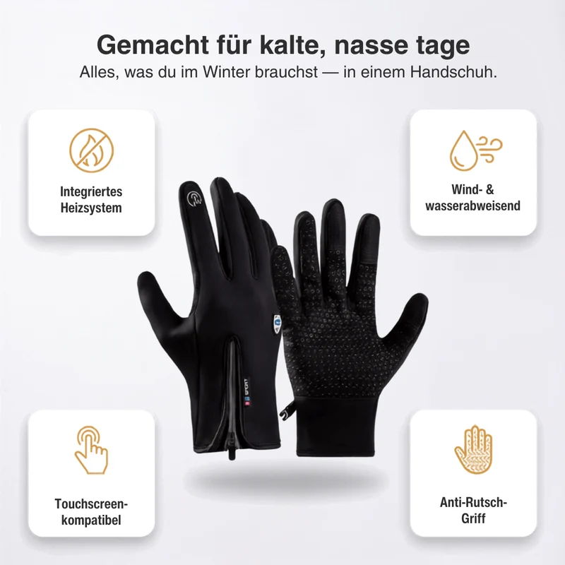 Beheizte Handschuhe (Powerbank-betrieben) – Wasserdicht & Winddicht