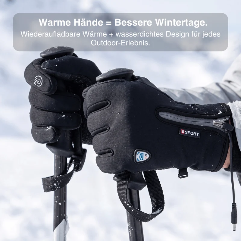 Beheizte Handschuhe (Powerbank-betrieben) – Wasserdicht & Winddicht