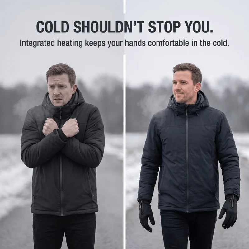 Heated Gloves (Power Bank Powered) – Waterproof & Windproof