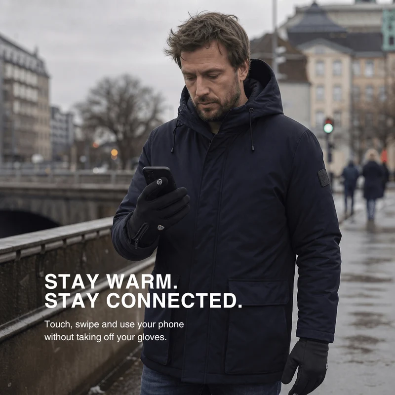 Heated Gloves (Power Bank Powered) – Waterproof & Windproof