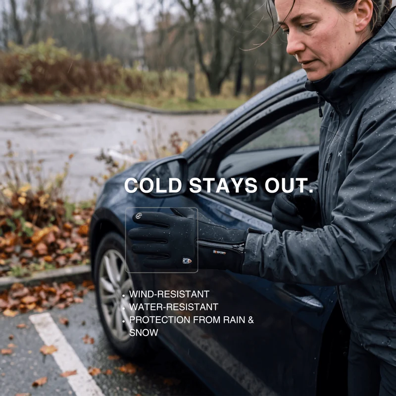 Heated Gloves (Power Bank Powered) – Waterproof & Windproof