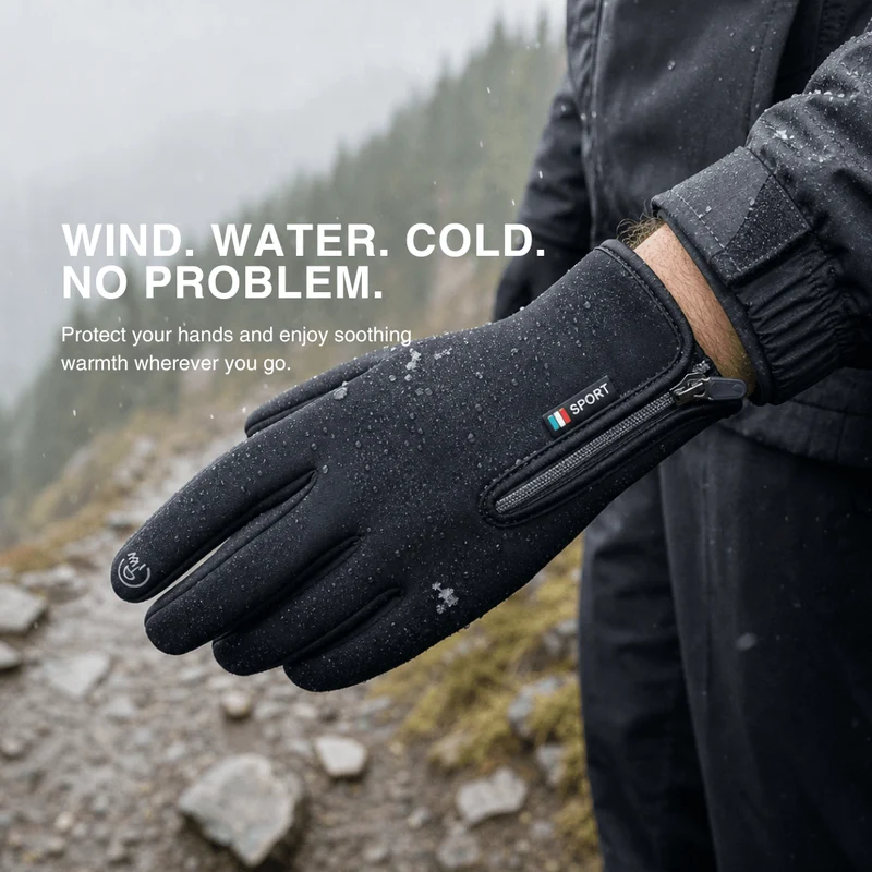 Heated Gloves (Power Bank Powered) – Waterproof & Windproof