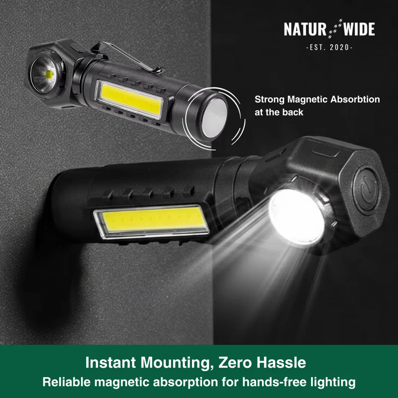 Multifunctional 2-in-1 LED Flashlight & Headlamp