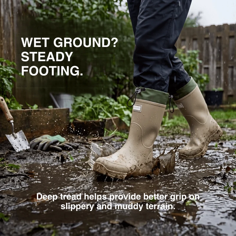 Waterproof Outdoor Rubber Boots Unisex – Slip-Resistant, Durable & Long-Lasting