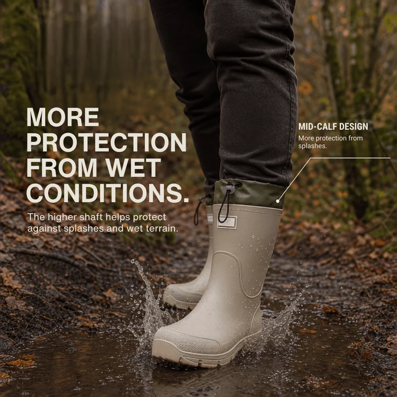 Waterproof Outdoor Rubber Boots Unisex – Slip-Resistant, Durable & Long-Lasting