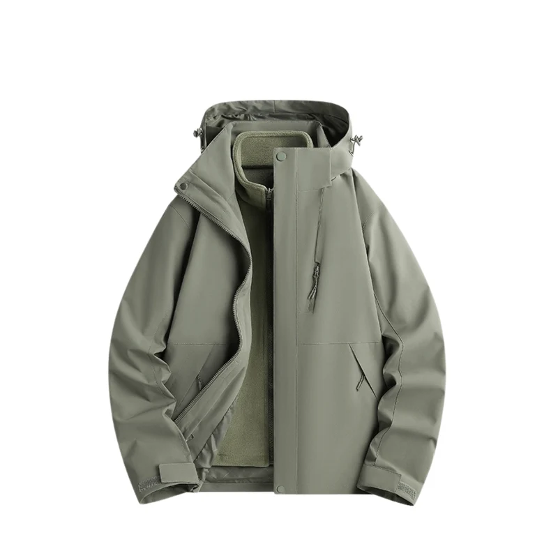 Women's 2-in-1 Waterproof Jacket – Breathable, Windproof with Removable Fleece