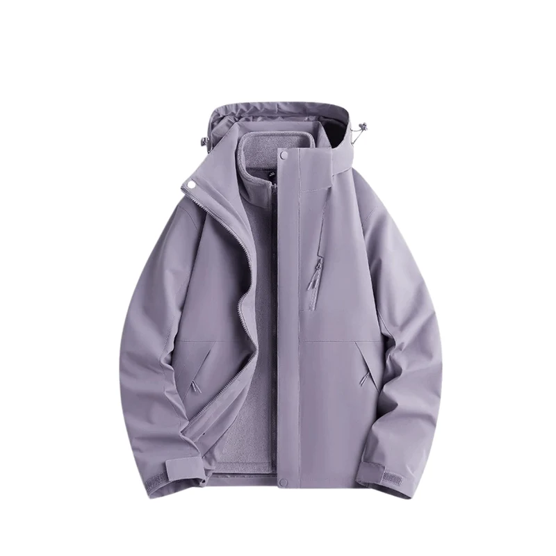 Women's 2-in-1 Waterproof Jacket – Breathable, Windproof with Removable Fleece