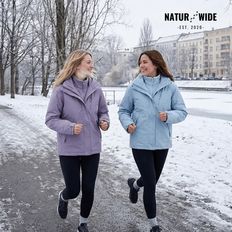 Women's 2-in-1 Waterproof Jacket – Breathable, Windproof with Removable Fleece