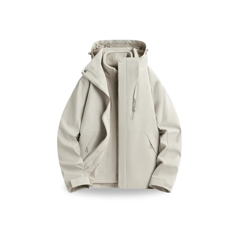 Women's 2-in-1 Waterproof Jacket – Breathable, Windproof with Removable Fleece