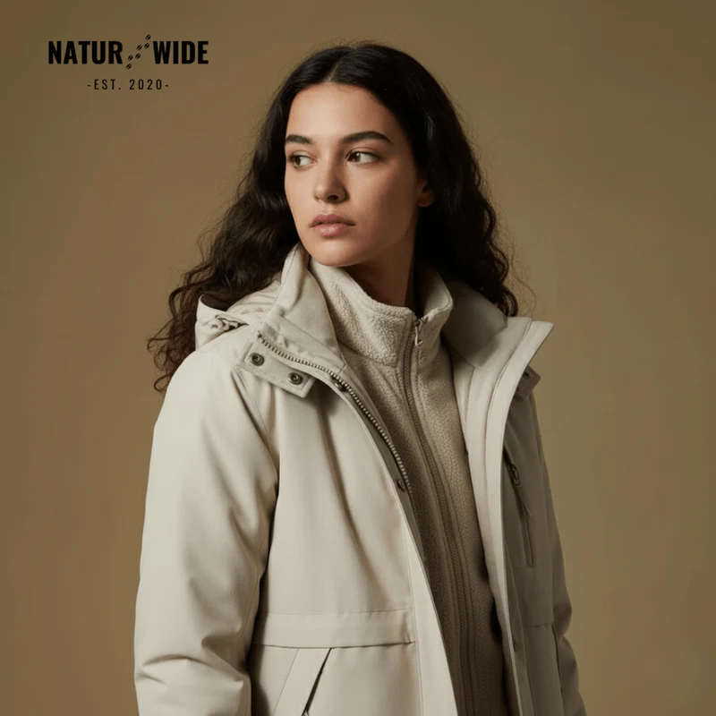 Women's 2-in-1 Waterproof Jacket – Breathable, Windproof with Removable Fleece