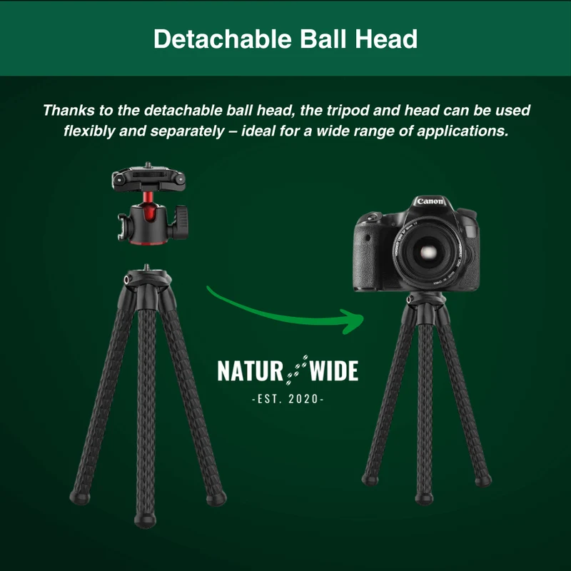 Flexible Octopus Tripod – Versatile for Camera & Smartphone