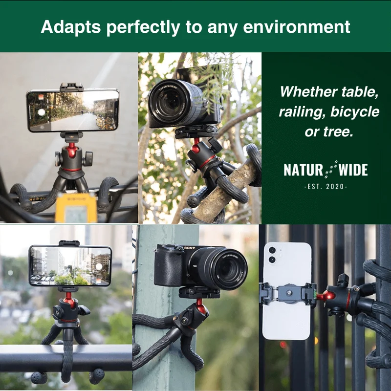 Flexible Octopus Tripod – Versatile for Camera & Smartphone