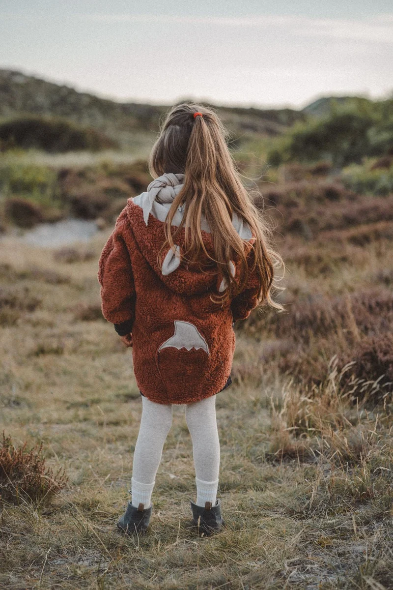 Teddyfelljacke Kinder rostiger Fuchs