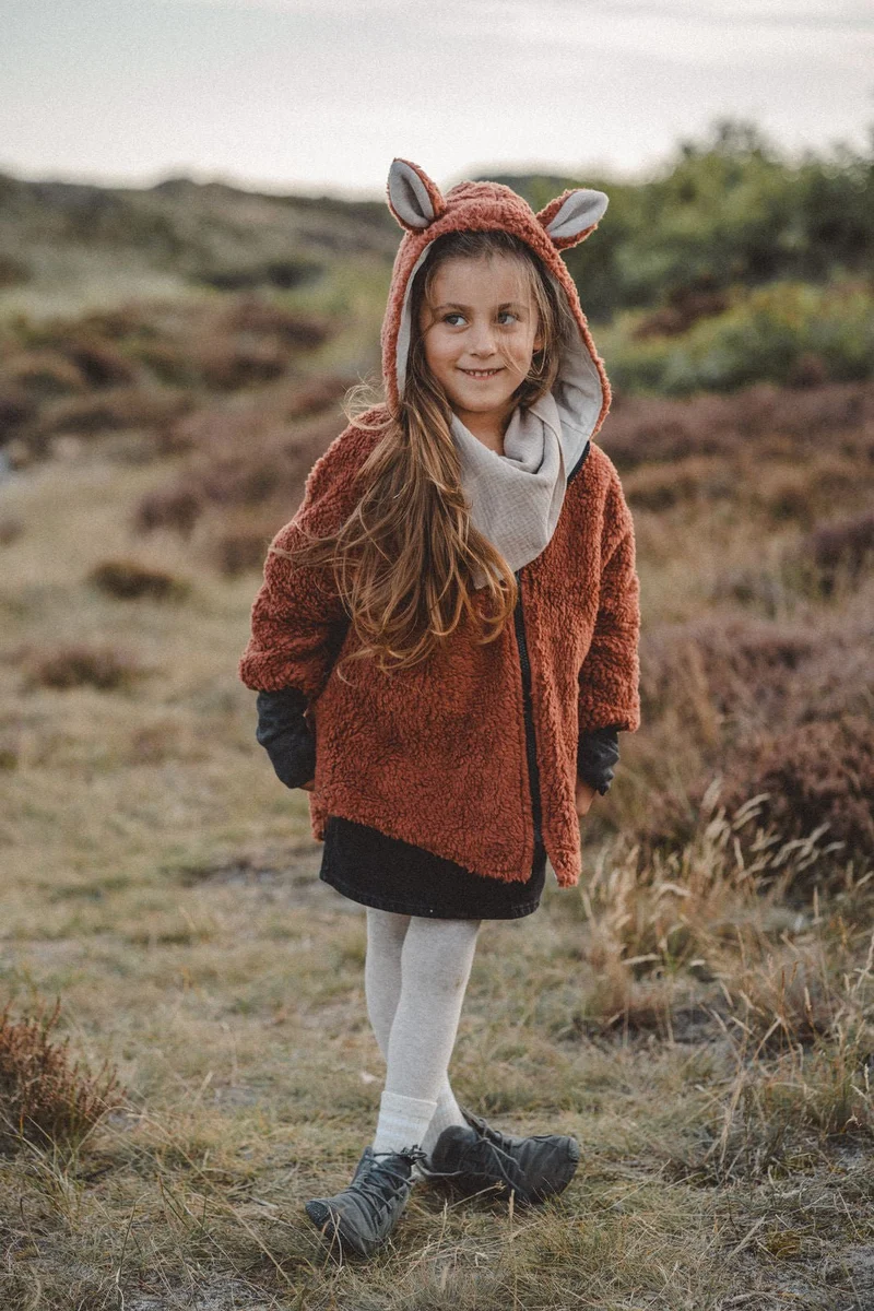 Teddyfelljacke Kinder rostiger Fuchs
