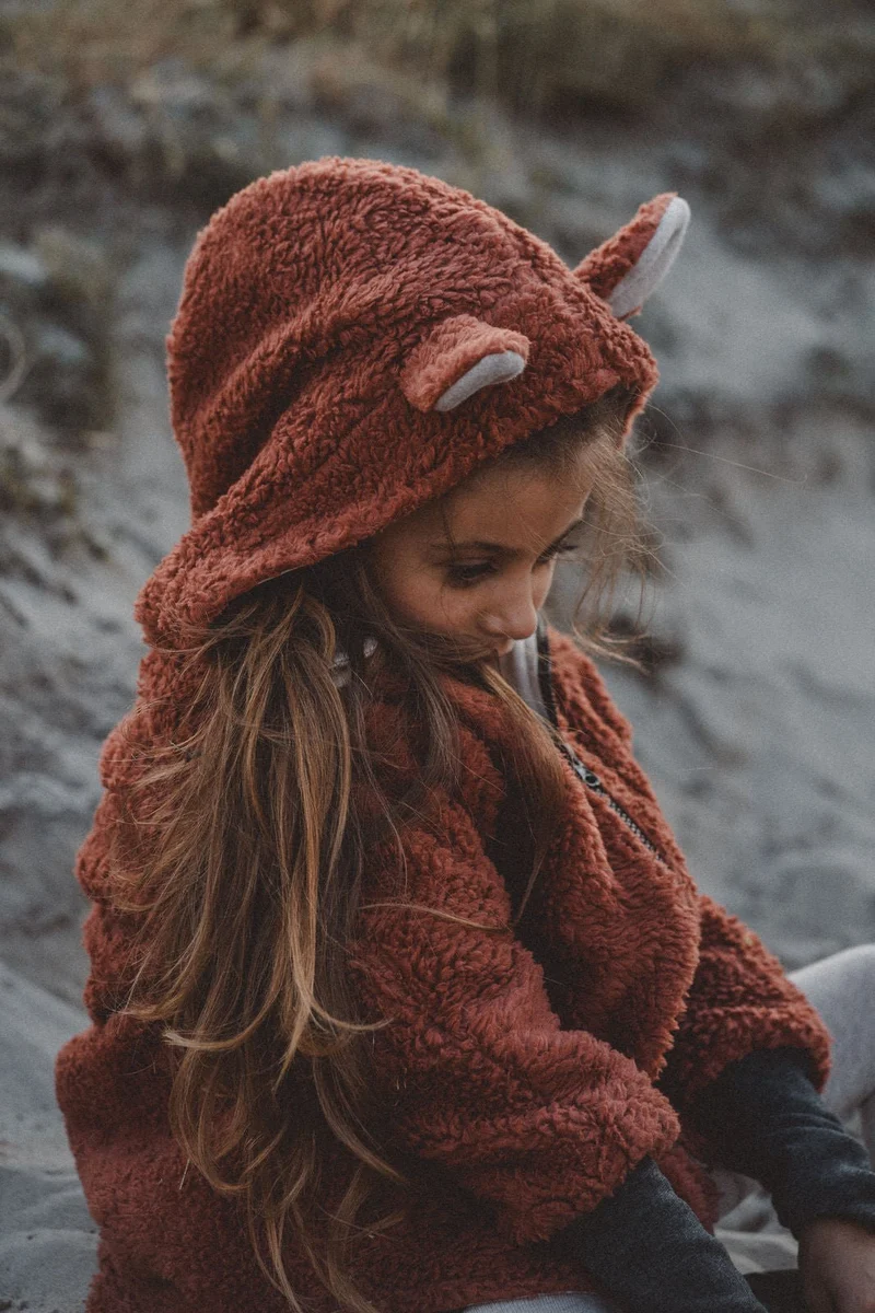 Teddyfelljacke Kinder rostiger Fuchs