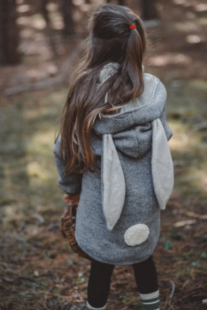 Wollwalkjacke Kinder - Hoppeliger Hase