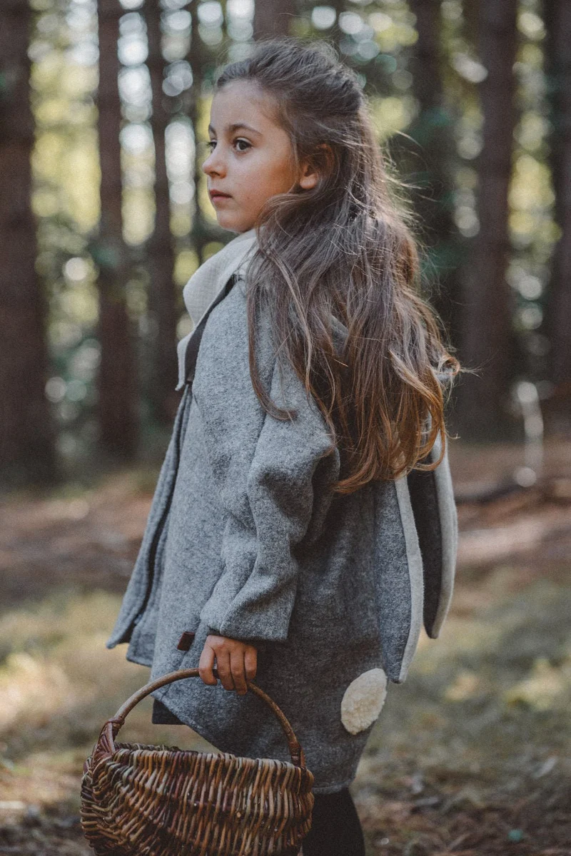 Wollwalkjacke Kinder - Hoppeliger Hase