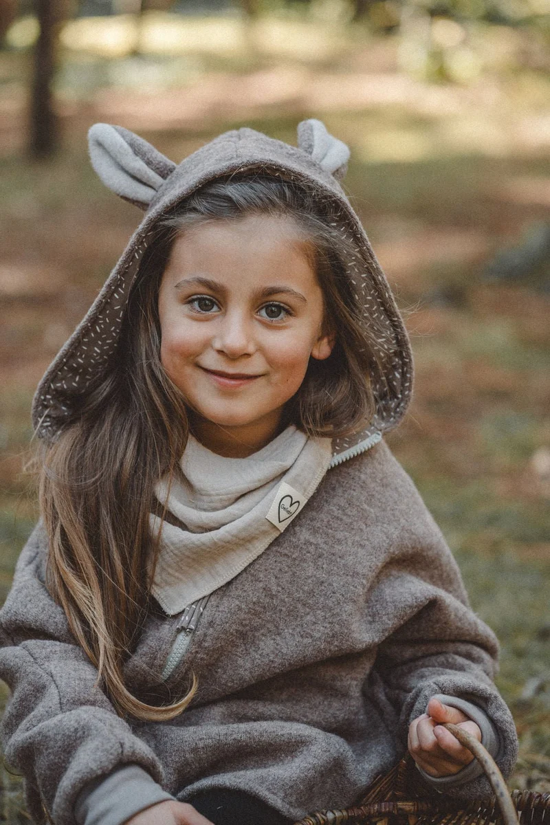 Wollwalkjacke Kinder - einzigartiges Eichhörnchen