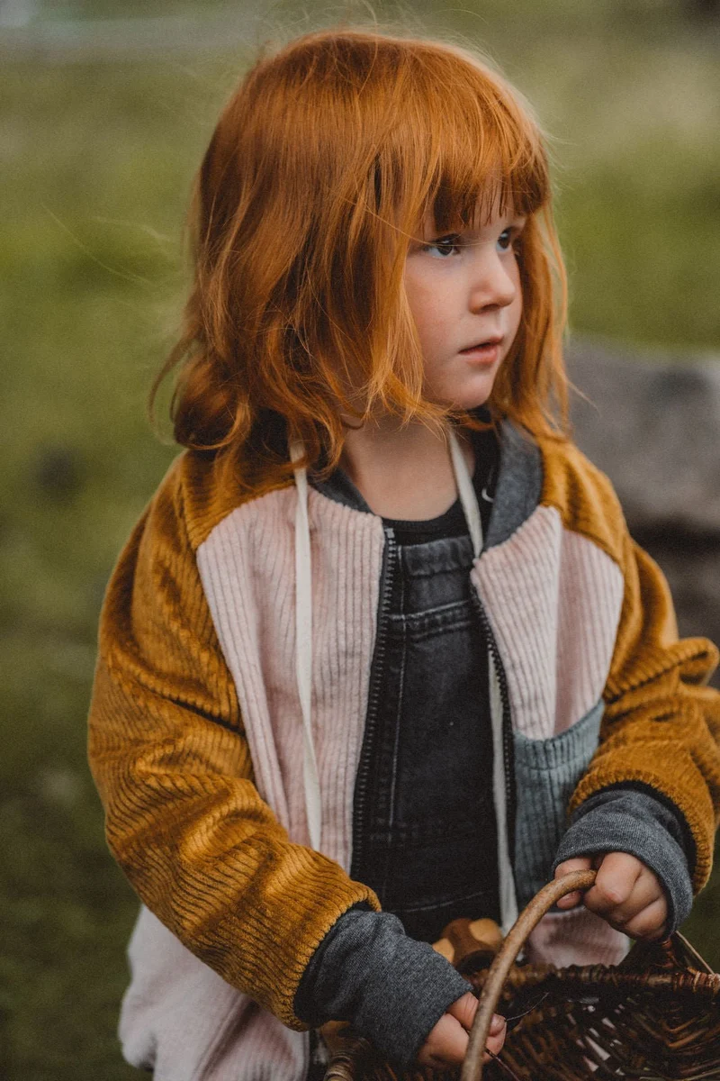 College Kinderjacke Caramel / Altrosa