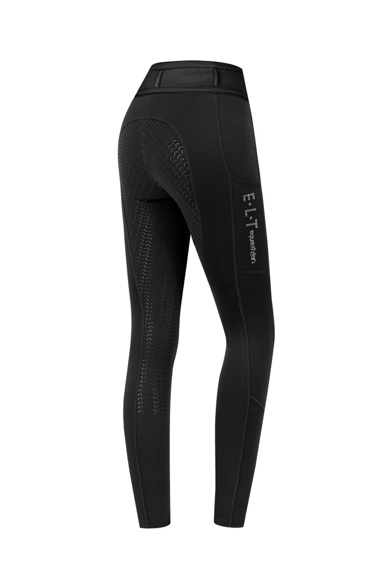 Ella Glam Kinder Reitleggings Vollbesatz Black 152