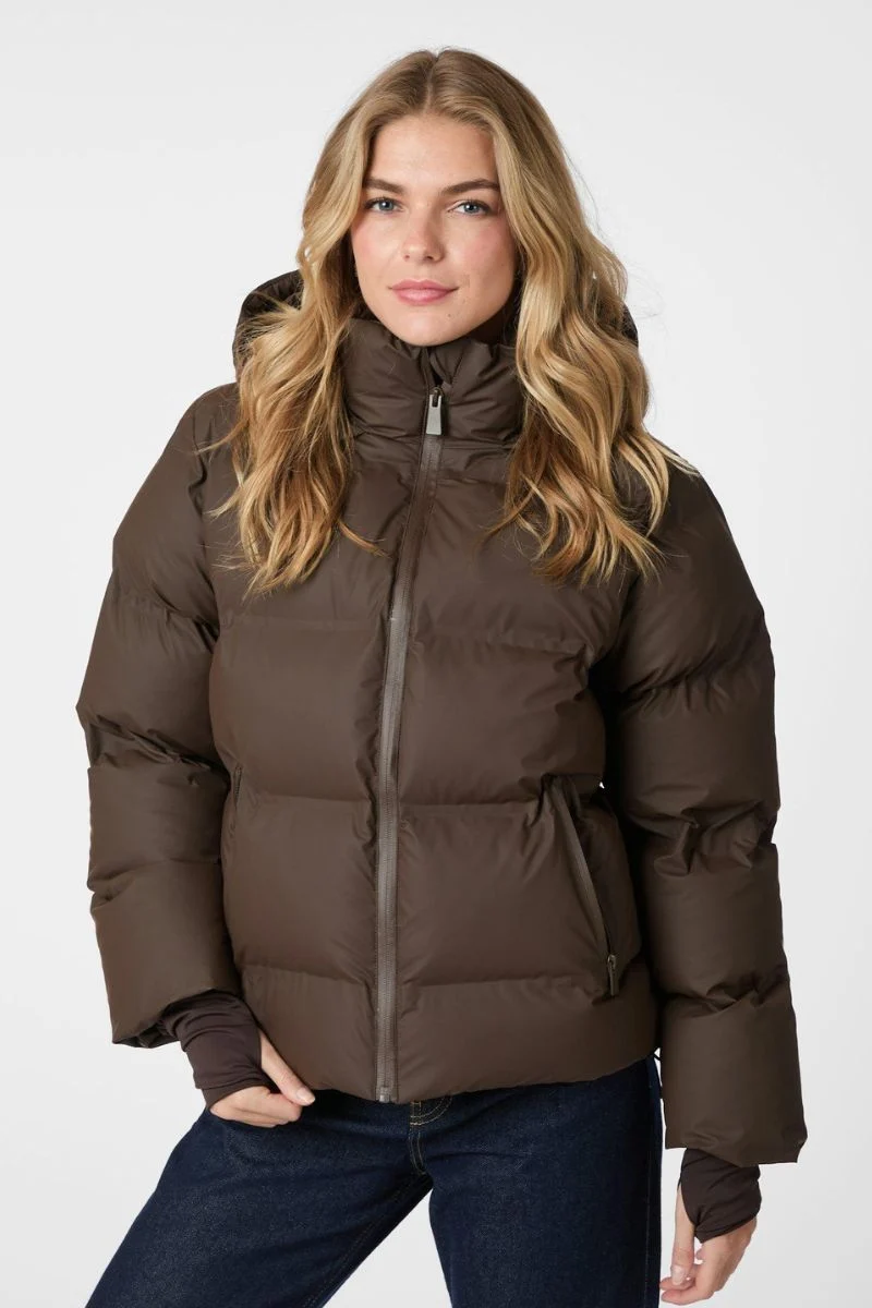 Fox C Puffer Jacket | Dark Brown | Jakke fra Neo Noir