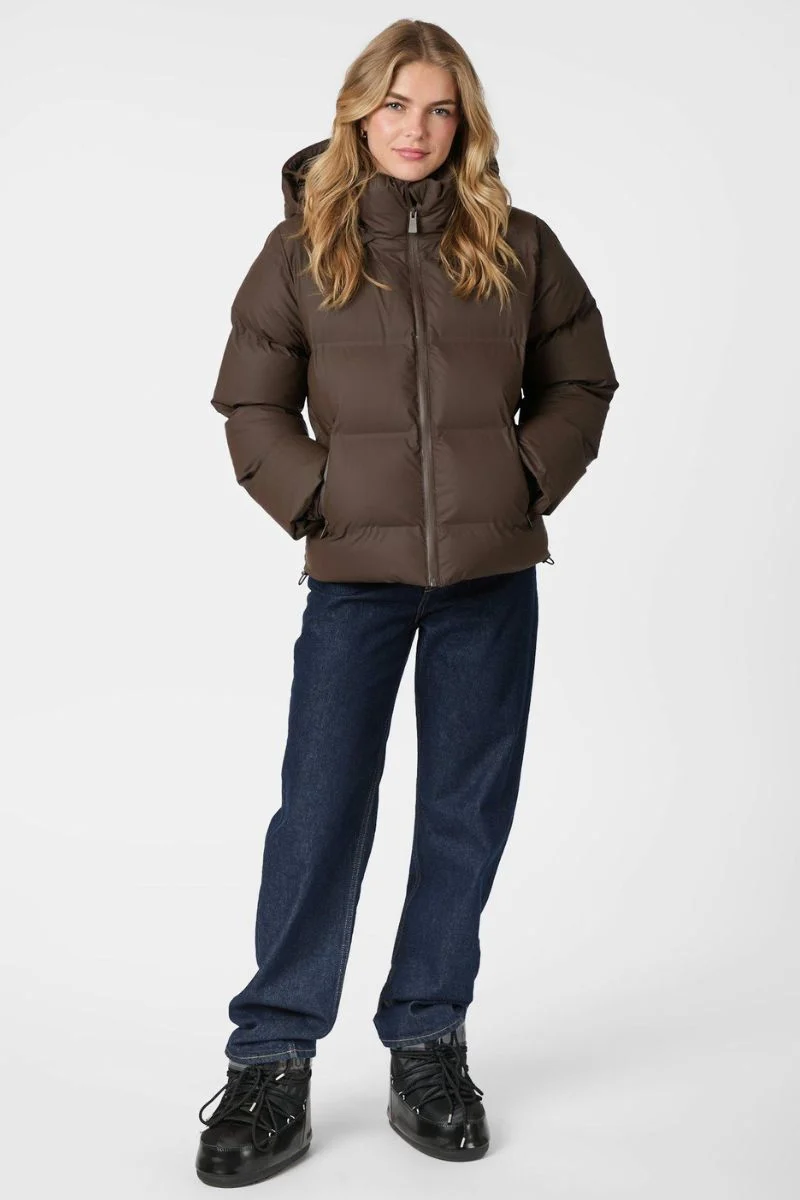 Fox C Puffer Jacket | Dark Brown | Jakke fra Neo Noir