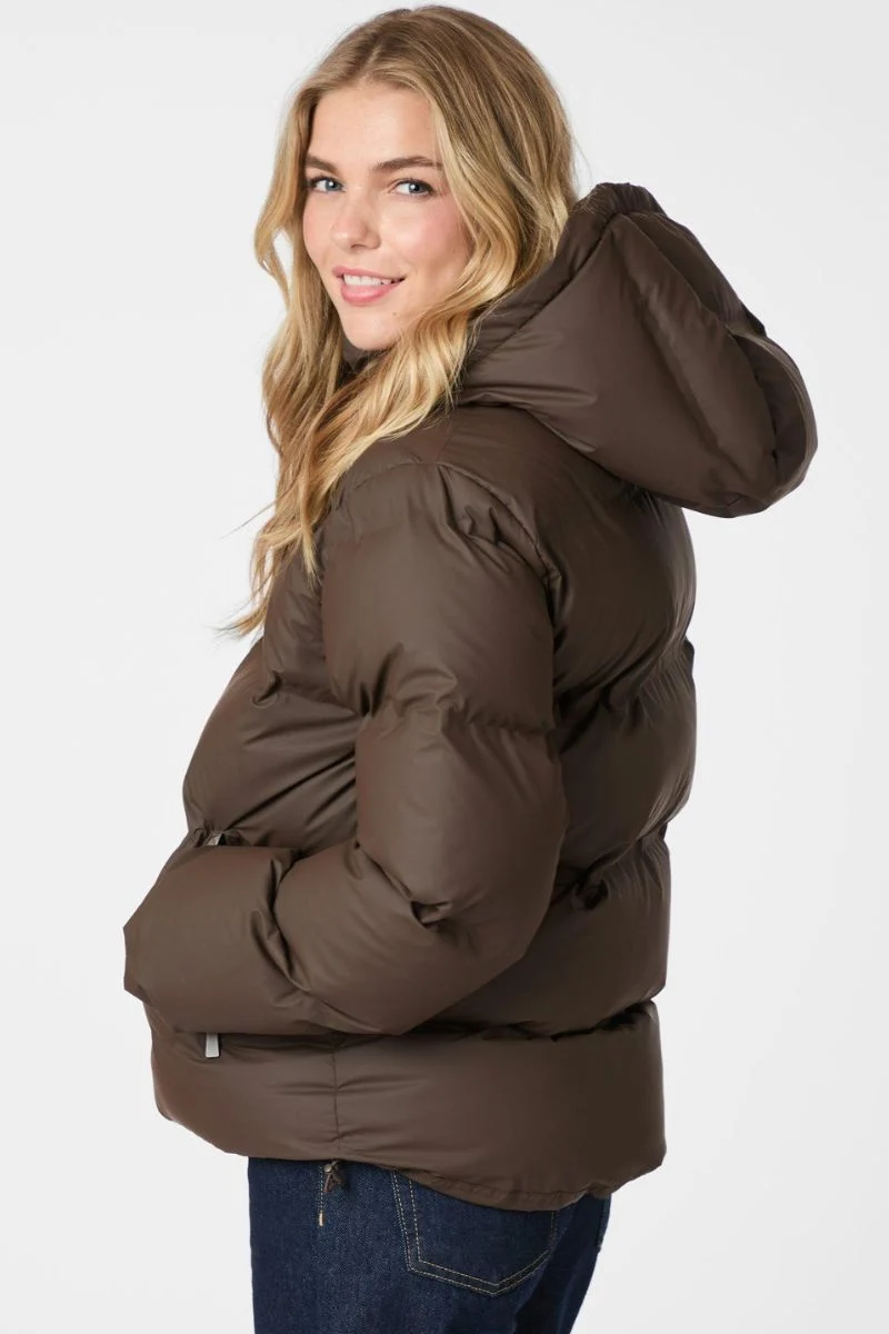 Fox C Puffer Jacket | Dark Brown | Jakke fra Neo Noir