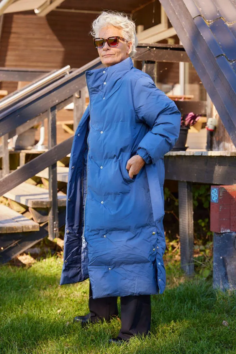 Lilly Long coat | Mørkeblå | Frakke fra French Laundry