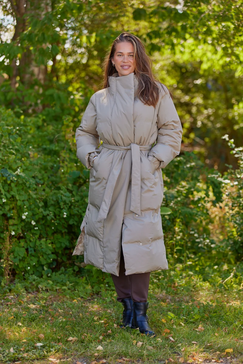Lilly Long coat | Taupe | Frakke fra French Laundry