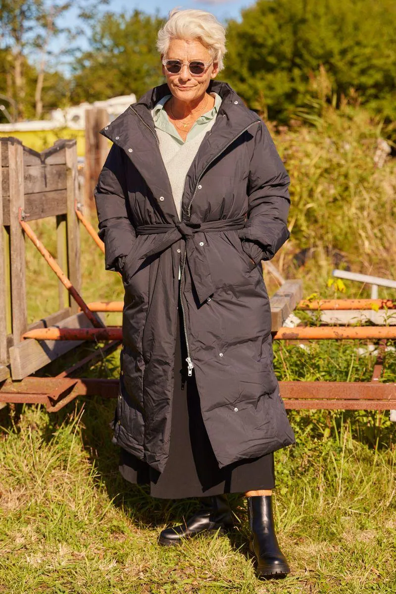 Lilly Long coat | Sort | Frakke fra French Laundry
