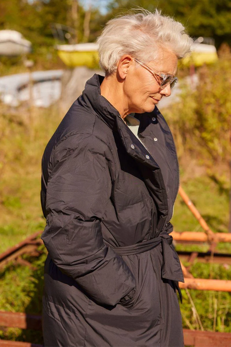 Lilly Long coat | Sort | Frakke fra French Laundry
