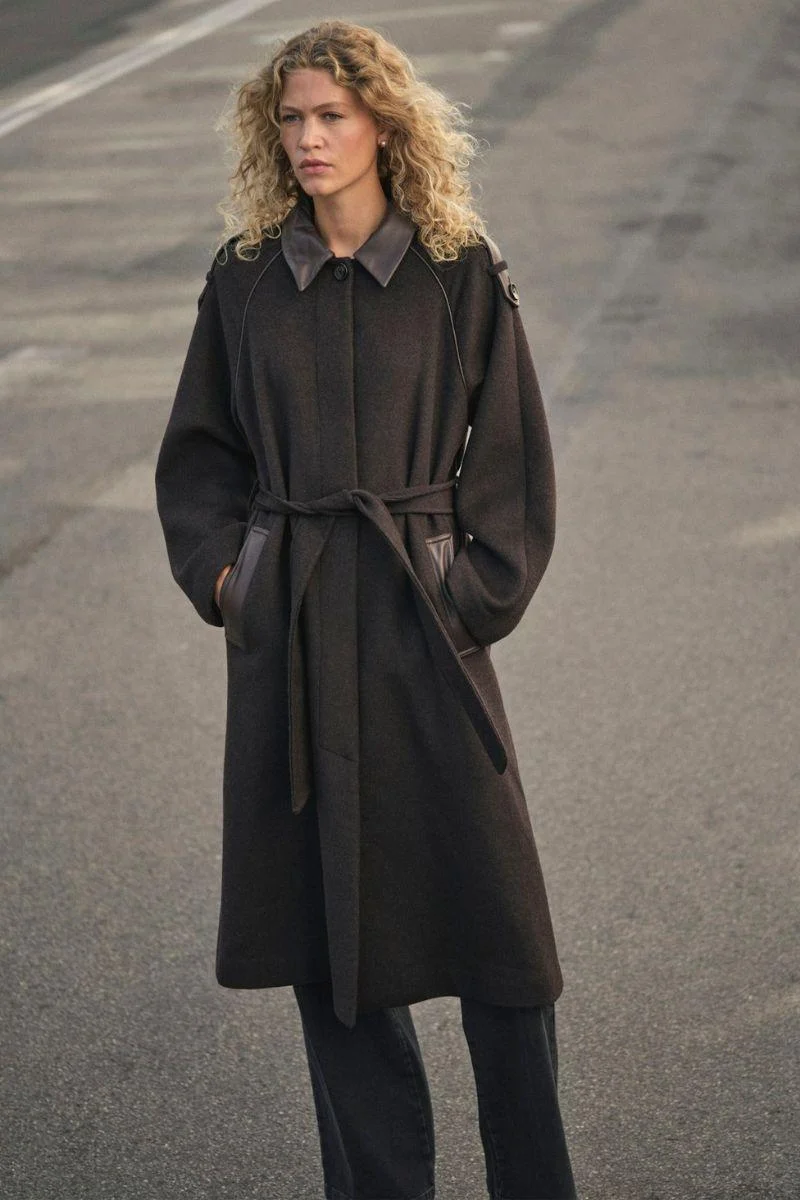 Eva Wool Coat | Chocolate Torte | Jakke fra Mos Mosh