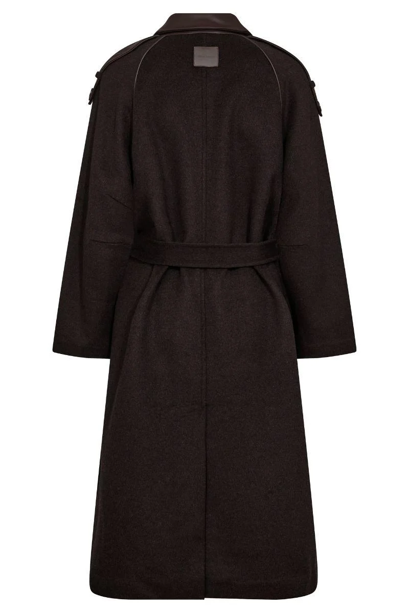 Eva Wool Coat | Chocolate Torte | Jakke fra Mos Mosh