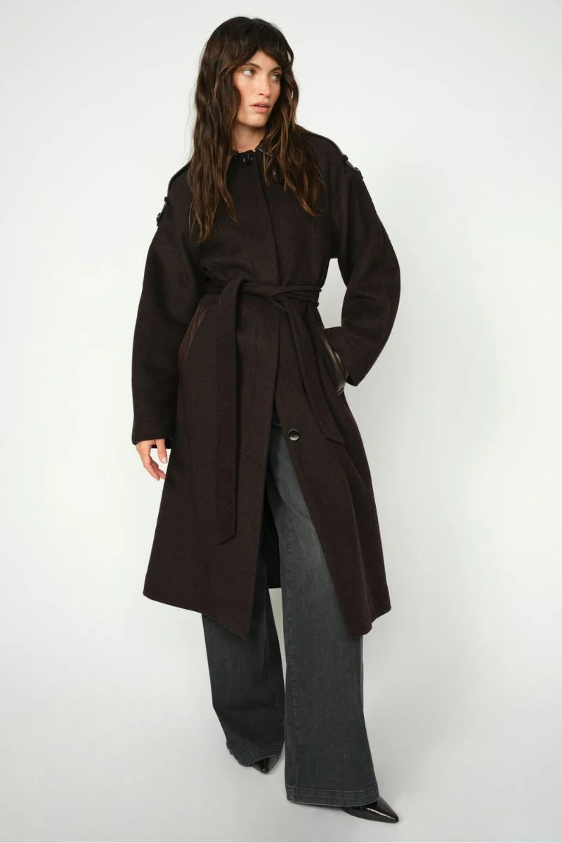 Eva Wool Coat | Chocolate Torte | Jakke fra Mos Mosh