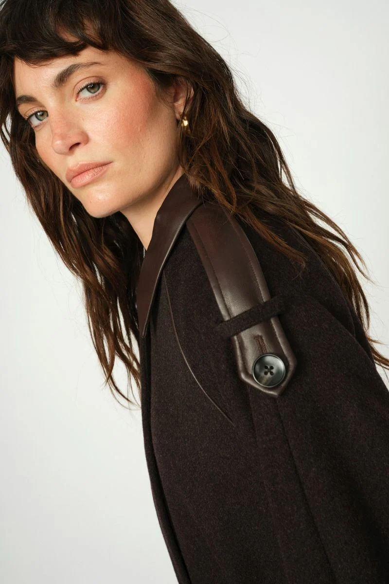 Eva Wool Coat | Chocolate Torte | Jakke fra Mos Mosh
