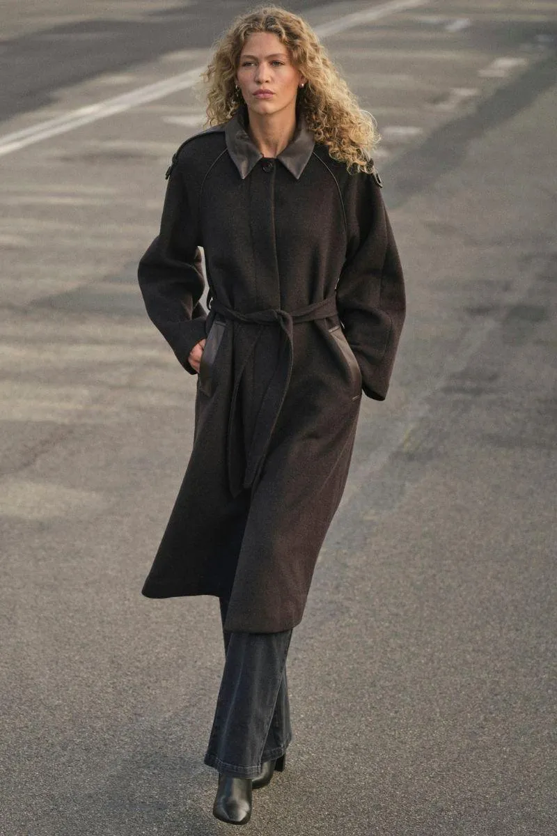 Eva Wool Coat | Chocolate Torte | Jakke fra Mos Mosh