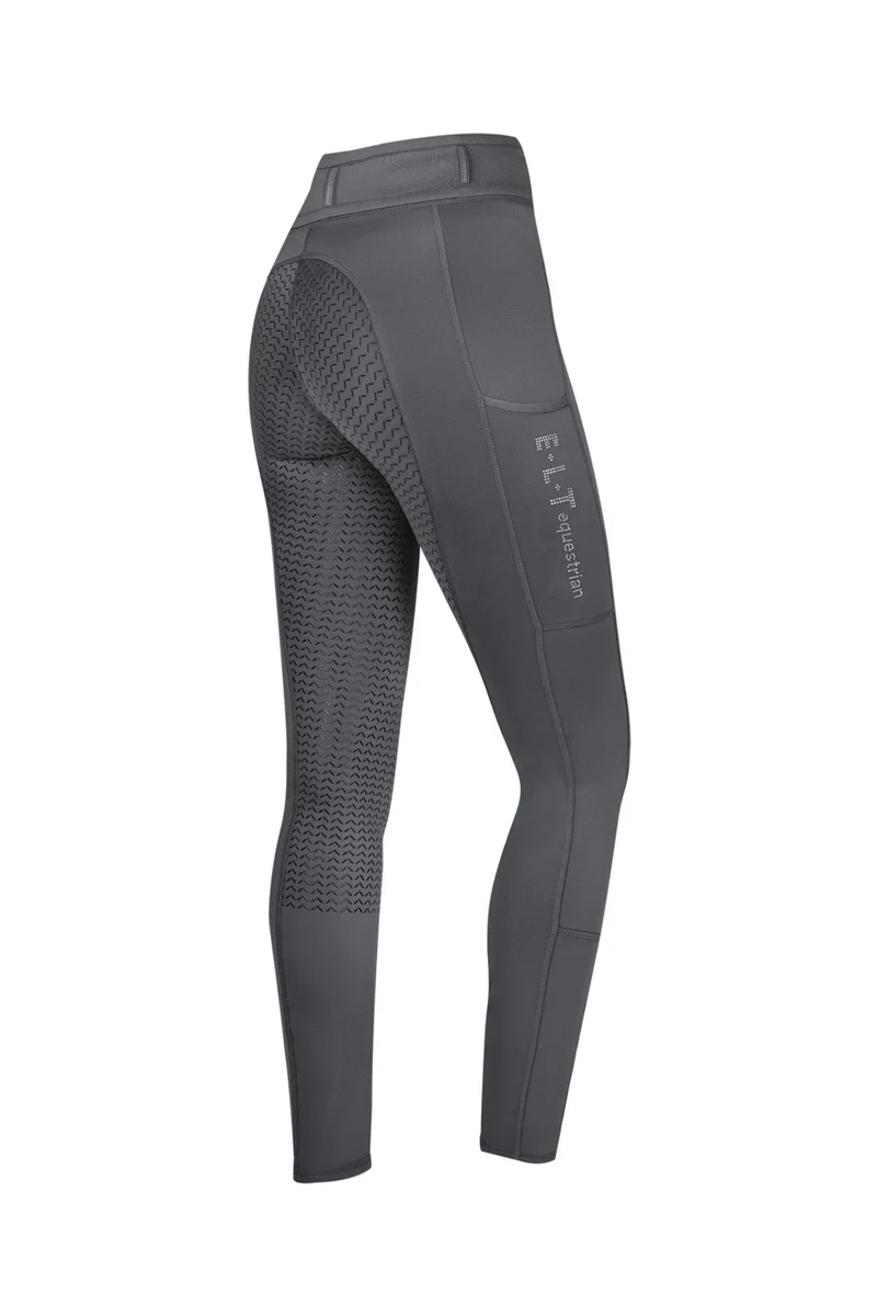 Ella Glam Kinder Reitleggings Vollbesatz Asphalt 176