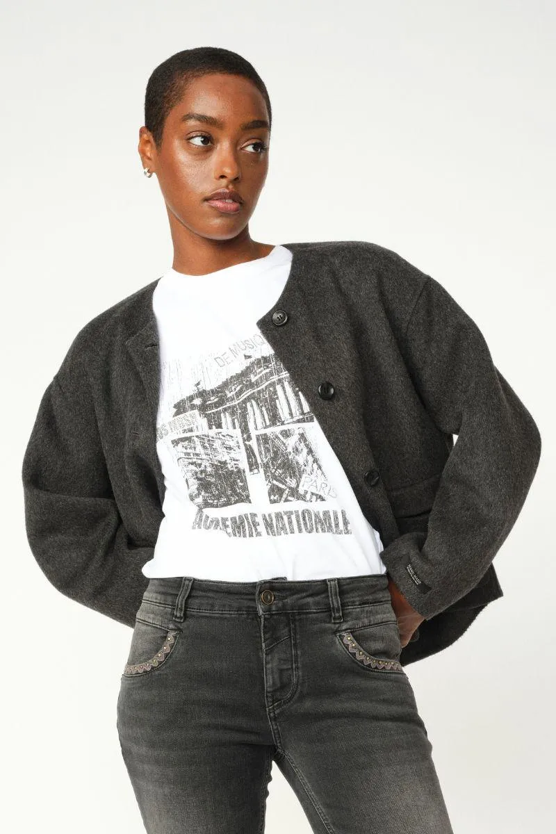 Maria Loisa Wool Jacket | Phantom | Jakke fra Mos Mosh