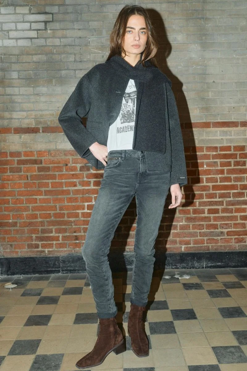 Maria Loisa Wool Jacket | Phantom | Jakke fra Mos Mosh