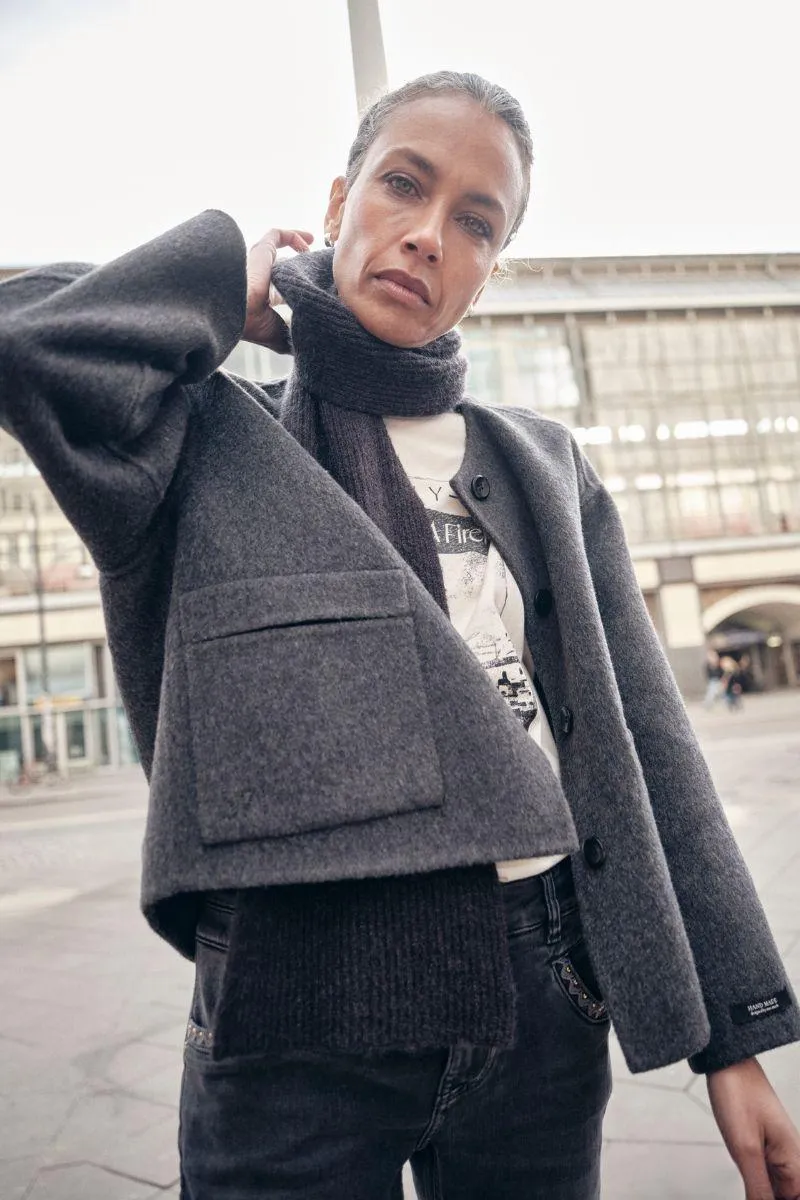 Maria Loisa Wool Jacket | Phantom | Jakke fra Mos Mosh