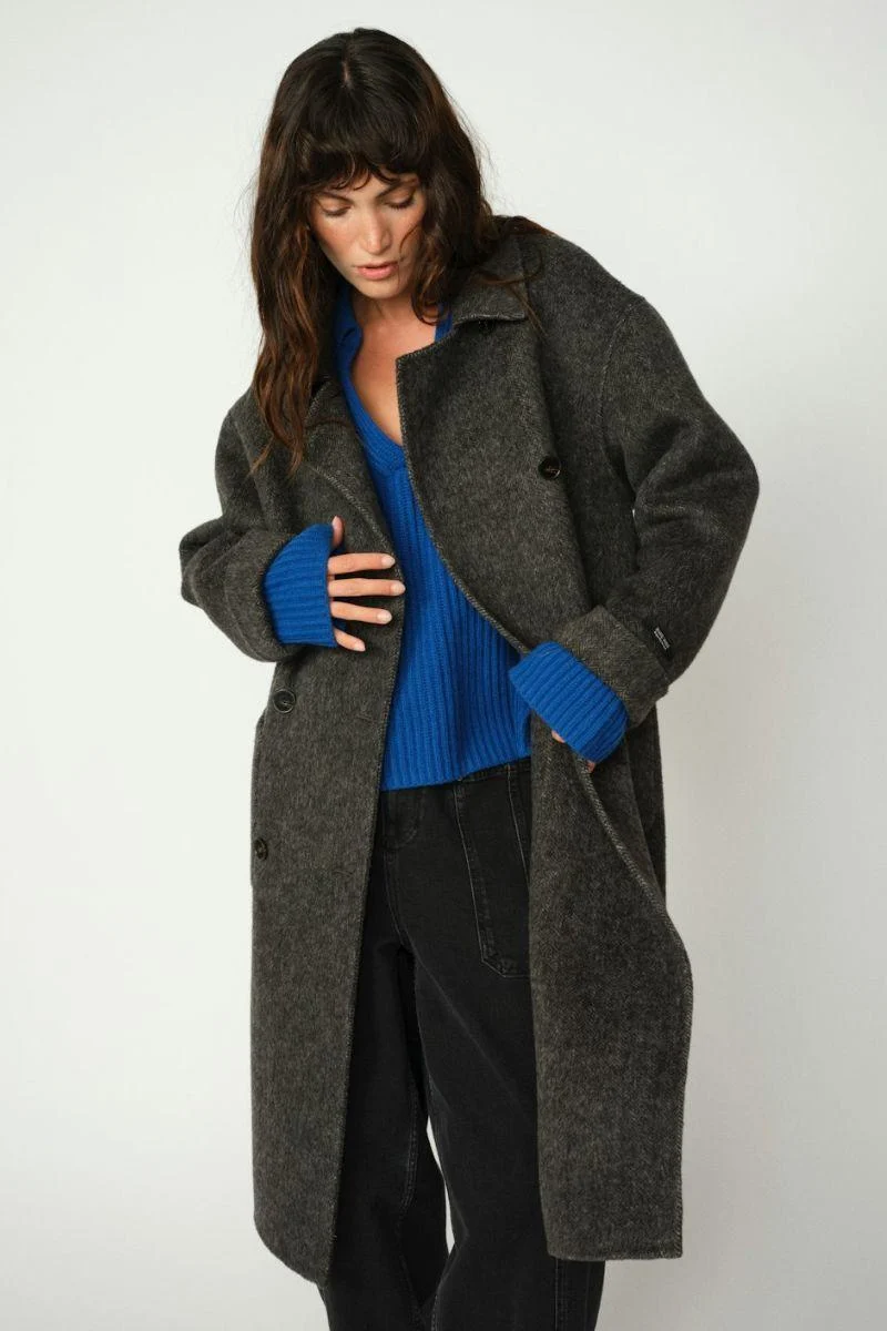 Lucca Barkley Wool Coat | Phantom | Jakke fra Mos Mosh