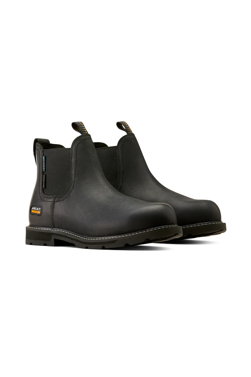 Groundbreaker Chelsea Herren wasserdichte Arbeitsstiefel mit Stahlkappe Black 39
